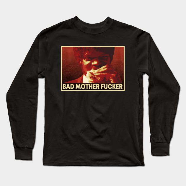 Pulp Fiction - Bad Mother Fucker, Jules Long Sleeve T-Shirt by Zen Cosmos Official